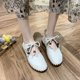 thumbnail image 1 of 2022, zapatos informales para mujer, zapatos planos suaves que combinan con todo y lazo de tiras para mujer, lazo de punta redonda, trompeta de gran tamaño, novedad de verano 35-4338 Gao Jinjia LED, 1 of 1