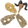 thumbnail image 4 of 4 piezas de calaveras de plástico en miniatura, modelo de animales, decoración de calaveras, adorno de pared para casa de muñecas, 4 of 6