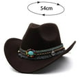 thumbnail image 3 of VNKIDY Kids Caps Children Striking Solid Color Cowboy Hat Embellished With Colorful Beaded Band Intricate Braided Details For Fashion Statement Classic Headwear, 3 of 4