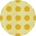 thumbnail image 1 of Ahgly Company Machine Washable Indoor Round Transitional Yellow Area Rugs, 8' Round, 1 of 7
