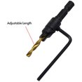 thumbnail image 3 of Juego de brocas avellanadoras de 5 piezas de acero de alta velocidad con 1 llave hexagonal gratis para carpintería y carpintería, Gold-Juego de 5 piezas esquí esquí Gafas de esquí, 3 of 5