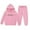 Pink, variant on Girls 2-Piece Long Sleeve Hoodie and Pants Set, Letter Print Casual Outfit for Fall and Winter - Girls' Clothing Sets