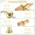 thumbnail image 3 of Uxcell 4 Pack T-Bar Wooden Drawer Pulls, 1.57" x 0.63" Wood Cabinet Pulls Single Hole Drawer Knobs with Gold Base and Screws for Home Kitchen Room Closet Cupboard, Beech, 3 of 6