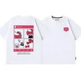 thumbnail image 2 of Camiseta ins de cuello redondo de algodón puro de manga corta de Color sólido de dibujos animados japoneses de Hello Kitty para mujer, camiseta de estilo callejero de verano, 2 of 4