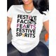 thumbnail image 1 of Camiseta Para Mujer De Verano Con Cuello Redondo Para Mochilero, Viajes, DesplazamientosWomen'S Festive Colorful Print T-Shirt, Fashionable Round Neck Short Sleeve, Casual Sporty Tee, Comfortable Su, 1 of 7