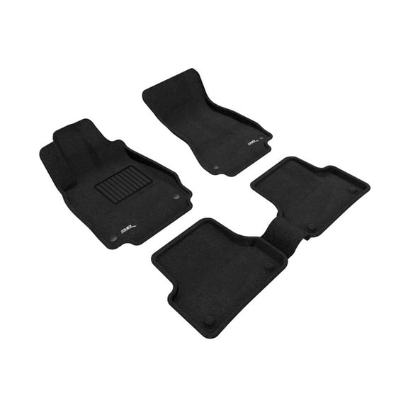 3D MAXpider Custom Fit Elegant Floor Mat (Black) for 2012-2018 Audi A6 / A7 / S6 / S7 / RS7-1ST Row 2ND Row