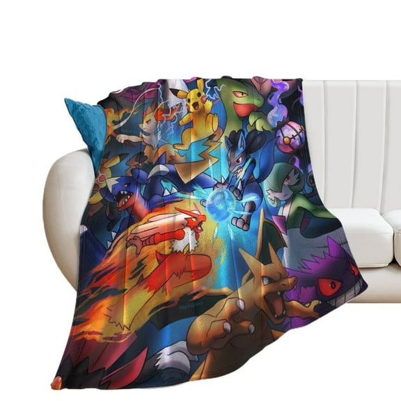 Anime Blankets Pokemon Throw Blanket 40"*50" （100*130cm） Pokemon Merch for Kids