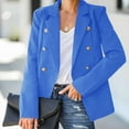 thumbnail image 2 of IROINNID Women's Blazer Jacket Long Sleeve Solid Color Notch Lapel Outwear, Leisure Ladies Collar Slim Office Jacket Outerwear, 2 of 7