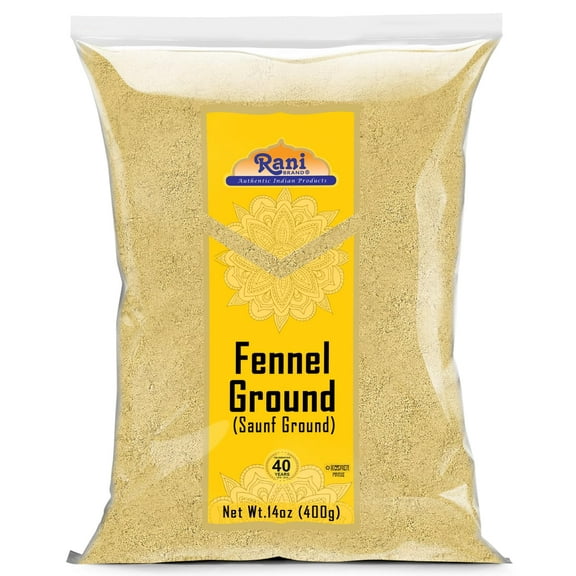 Rani Fennel Ground (Saunf) Powder Spice 14oz (400g) ~ All Natural | Gluten Friendly | NON-GMO | Kosher | Vegan | Indian Origin