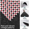 thumbnail image 3 of Red Black White Checkered Pattern Kitchen Rugs Sets Of 3,Kitchen Runner Rugs Non Skid Washable,Decorative Kitchen Floor Mats for Kitchen,Sink,Laundry,17"x30"+ 17"x47" + 17"x59", 3 of 6