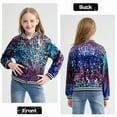thumbnail image 3 of Rolanko Girls Sequin Jacket, Long Sleeve Kids Bomber Coats with Pockets, Spring Fall Outfits, 3 of 5