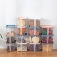 thumbnail image 6 of Fridge Organizer,Storage Box with Lid,a Transparent Refrigerator Can Stacked,Suitable for Kitchen，Dining & Bar,pp Material Food Containers Lid Save Space Organize Your Food and Drinks, 6 of 8