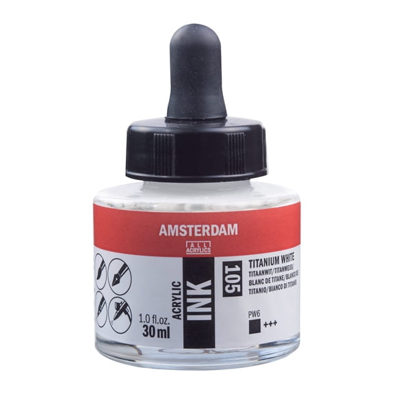 Amsterdam Acrylic Ink, 30ml, Titanium White