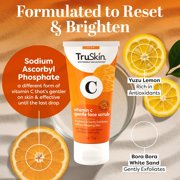 TruSkin Vitamin C Gentle Face Scrub Brightening Daily Face Exfoliator for All Skin Types Softens & Smooths Skin with Vitamin C, 4oz