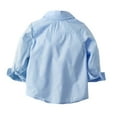 thumbnail image 2 of MSemis Kids Boys Gentleman Long Sleeve Lapel Collar Dress Shirt with Suspender Pant, 2 of 6