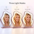 thumbnail image 4 of Odernirror Makeup Mirror with LED Lights, Cloud-Shaped Vanity Mirror, 360° Rotation, Rose Gold, 4 of 8