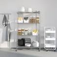 thumbnail image 6 of Seville Classics Solid Steel Wire Shelving Storage Unit Adjustable Shelves Organizer Rack, for Home, Kitchen, Office, Garage, Bedroom, Closet, Steel, 4-Tier, 36" W x 14" D, 6 of 10