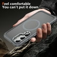 thumbnail image 5 of Designed for Magnetic Samsung Galaxy S25+ Case,[Compatible with MagSafe] [Military Grade Drop Protection] Slim Hybrid Translucent Matte Shockproof with Anti-Fingerprint Phone Case,Gray, 5 of 9