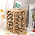 Wood Rotating Jewelry Earring Storage Display, Earring Display Stands