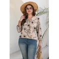 thumbnail image 5 of WIHOLL Tops for Women 3/4 Length Sleeve V Neck Lightweight Business Casual Blouses Spring Summer Work Outfits, 5 of 11