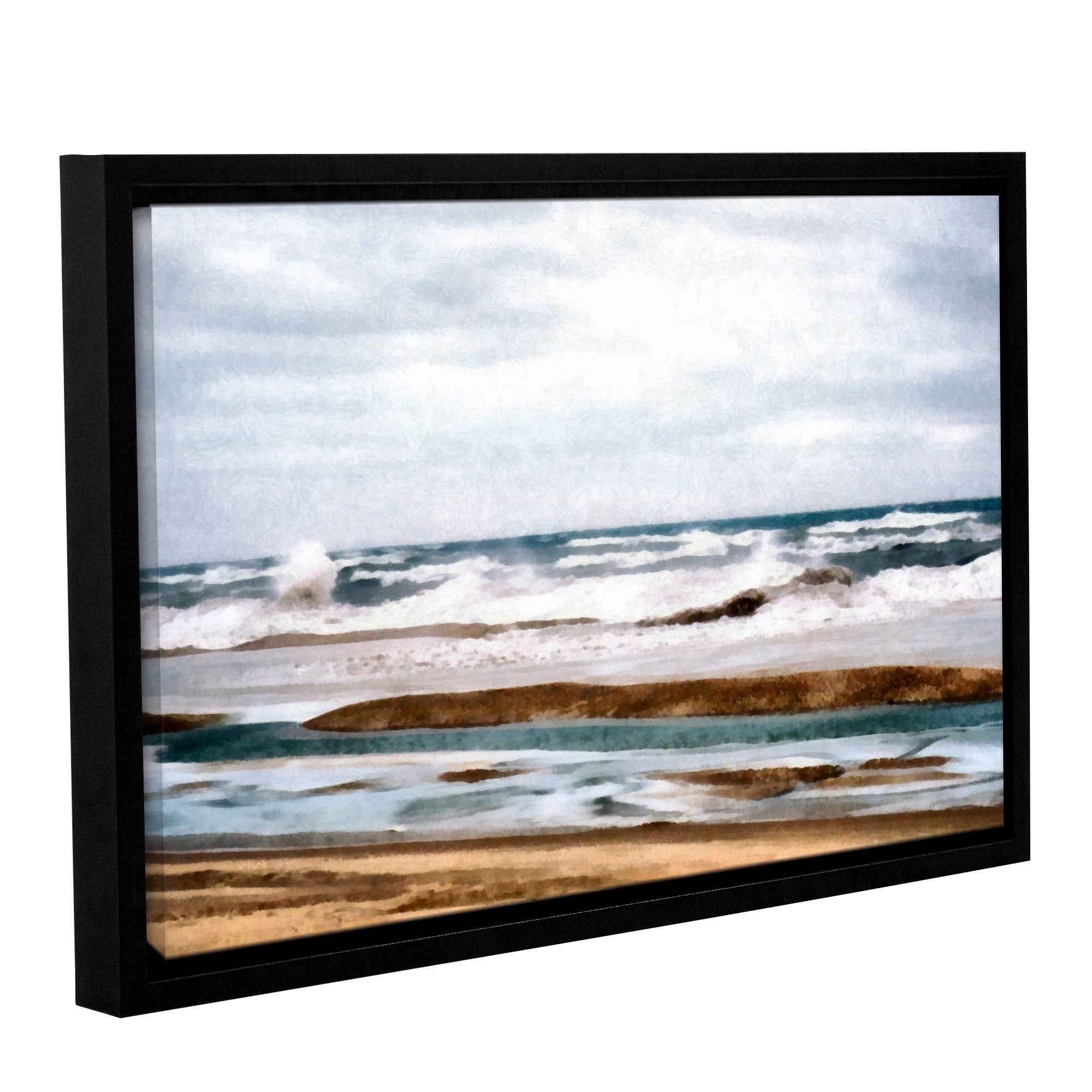 ArtWall Kevin Calkins "Winter Shore" Gallery-Wrapped Floater-Framed Canvas