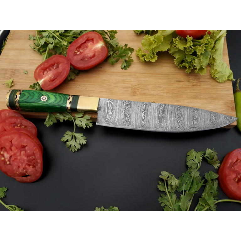Hand Made Santoku Knife Damascus Carving Knife Custom Kitchen Chef Knife  Handmade Hand Forged Cooking Knife with Sheath Best Gift for Chef 