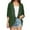 Green, variant on Women's Solid Puff Sleeve Kimono Cardigan Loose Chiffon Cover Up Casual Blouse Tops