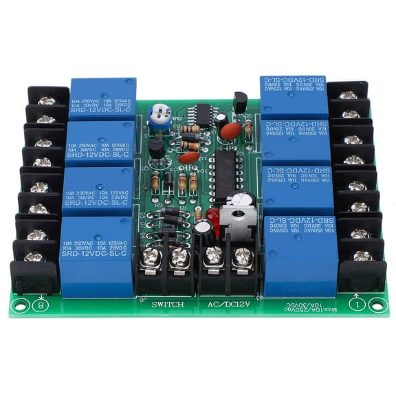 8 Channels Power Time Sequence Board 0.2-4S Adjustable Sequential Controller Module