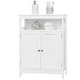 Yaheetech White Bathroom Storage with Adjustable Shelves, Free