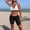 White, variant on Tqyyweavej Women's Tankini Swimsuit Strap Deep V Neck Workout Bathing Suit Tops and Summer Color Block Tight Capri Pants S-XL