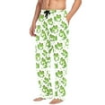 thumbnail image 2 of Cute Cartoon Green Frogs Men's Pajama Pants Cotton Long Sleepwear Lounge Pants XL, 2 of 7