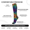 thumbnail image 3 of Lsque Pride Rainbow Pattern Sport Compression Socks for Men & Women 15-20 mmHg Knee High Nurse Pregnant Running Medical and Travel Athletic, 3 of 6