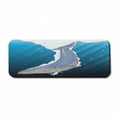 thumbnail image 1 of Whale Computer Mouse Pad, Cartoon Whale Swimming Under Ocean with Fish Shells near Palm Island Environment, Rectangle Non-Slip Rubber Mousepad Large, 31" x 12" Gaming Size, Multicolor, by Ambesonne, 1 of 2