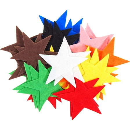 Playfully Ever After 1.5 inch Stiff Felt Stars 88pc (Misc Color Pack)