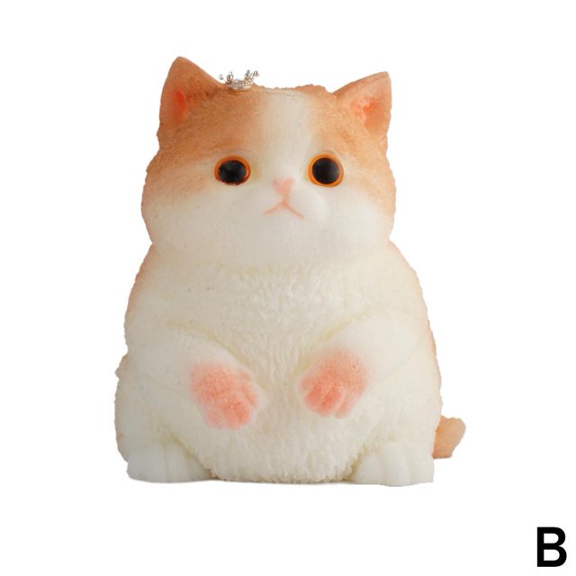 Food Grade Silicone Simulation Fat Cat Squeeze Music Hand-Painted Giant Fat Cat Decompression Toy Diy Creative Gift Best