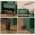 thumbnail image 4 of 3 in 1 Convertible Chair Bed,Lofka Lounger Sleeper Chair Bed, Linen Sofa Bed Sleeper Armchair, Green, 4 of 11