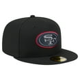 thumbnail image 3 of Men's New Era  Black San Francisco 49ers Color Pop 59FIFTY Fitted Hat, 3 of 5