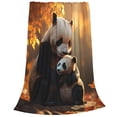 thumbnail image 2 of Sikiie Maple Forest Panda Ultra-Soft Micro flannel Blanket Luxury All Seasons Warm Blanket for Bedding Sofa and Travel (4 sizes)-50"x40", 2 of 7