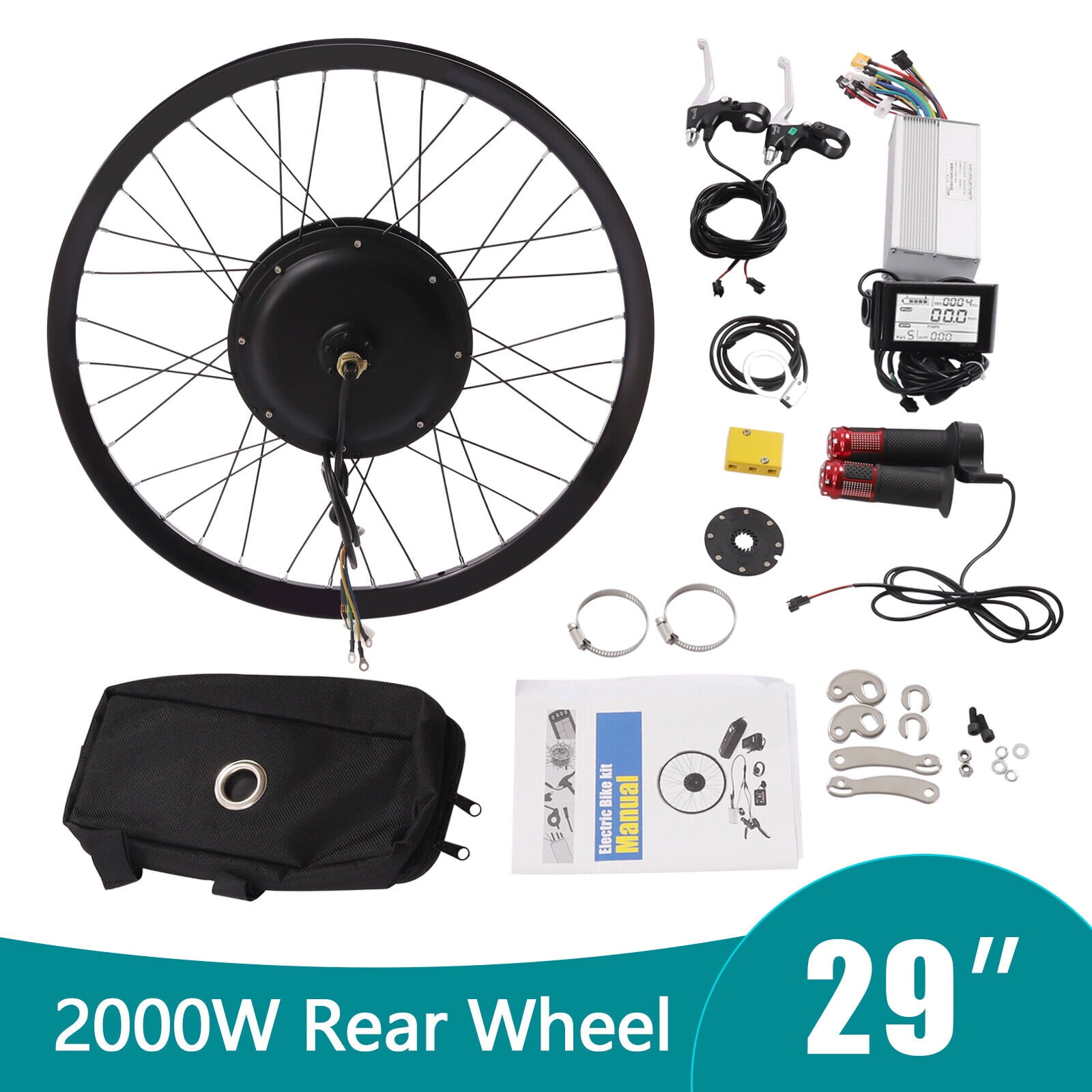 29'' 72V Rear Wheel Electric Bicycle Conversion Kit 2000W E Bike Motor ...
