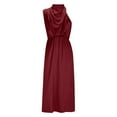 thumbnail image 5 of UPPADA Women's 2026 Summer Satin Dress Elegant Sleeveless Mock Neck Cocktail Party Maxi Dresses formal Dress for Wedding Guest Cocktail Party, 5 of 7