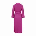 thumbnail image 3 of Richie House Bathrobe Kimono Women's Cotton Robe Long Belted Dressing Gown Lounge Night Spa RHW2824-G-S, 3 of 3