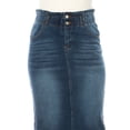thumbnail image 6 of Be-Girl Women's Denim Mid Waist, Elastic Waistband Pencil Skirt size S to 5XL - SG-79100, 6 of 6