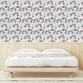 thumbnail image 3 of Ambesonne Floral Peel & Stick Wallpaper for Home, Roses Gypsophila Lavender, 13"x72", Pale Mauve White and Green, 3 of 5