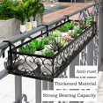 thumbnail image 3 of PEALOV - Maceta colgante para balcón, estante para plantas de balcón de hierro, estante para flores de metal para balcón, soporte para macetas para balcón, soporte para flores, para oficina, hogar, hotel Vhermosa WMJ-0120, 3 of 8
