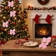 thumbnail image 4 of Paquete de 4 lazos navideños de terciopelo flocado para decoración navideña | Juego de 4 lazos decorativos grandes para coronas, árboles y guirnaldas, 4 of 6