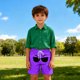 thumbnail image 5 of Pantalones cortos de playa para niños y niñas, de color liso, con estampado de expresión, transpirables y con bolsillos, para verano, 5 of 6