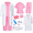 Pink, variant on Doctor Costume for Kids, Pink Doctor Costume with Lab Coat Halloween Party Dress Up for Girls Age 8-12 Years