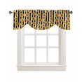 thumbnail image 7 of Tie Up Valance Curtain for Kitchen, Country Sunflower on Vintage Rod Pocket Short Curtains Adjustable Tie-Up Shade Valances, Beige Black Stripes Window Treatment for Bathroom Living Room Bedroom, 7 of 7