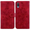 thumbnail image 2 of Compatible with Samsung Galaxy A02 Embossed Lily Wallet Case with Card Holder PU Leather Flip Cover, 2 of 5
