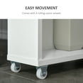 kleankin Narrow Small Floor Bathroom Cabinet, Slim Storage Organizer ...